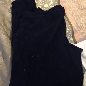Navy fleece pull up breeches in small.